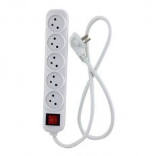 Picture of Multi Socket - Semicom 5 sockets + switch + 1m cable.