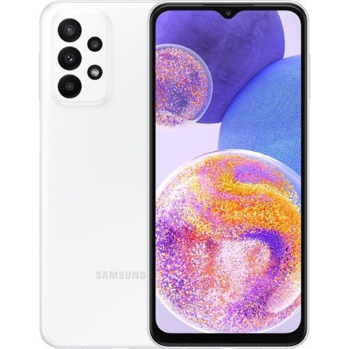 Изображение Мобильный телефон Samsung Galaxy A23 SM-A235F/DSN 128GB 4GB RAM белого цвета от официального импортера Samsung.