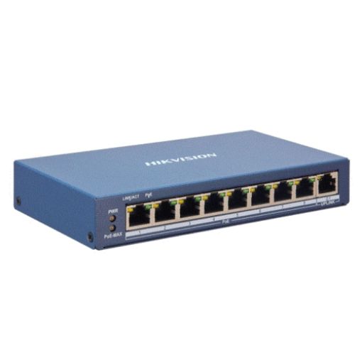 תמונה של מתג Hikvision 8 Port Fast Ethernet Smart POE Switch DS-3E1309P-EI